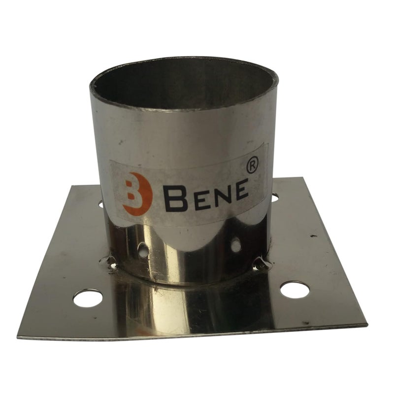 Bene قاعدة مصابيح خارجية مربعة من الفولاذ المقاوم للصدأ، عبوة من 4 قطع - Image 2