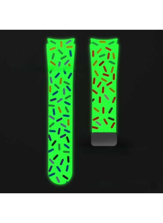 Neutral Suitable For Samsung Watch5 Pro Printed Silicone Strap Watch6/5/4 Magnetic Folding Buckle Smart Watch Strap - Image 1