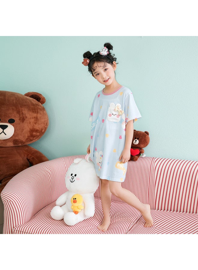 Fenton girls' Summer Thin & Breathable Sleep Dress For Outdoor Wear - Image 5