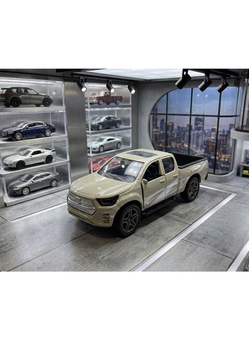 TOOLY Die-cast pull-back metal Pickup Utility Truck with music, lights, and manual doors  , Pack size 15.8x6x6.8 CM. - Image 1