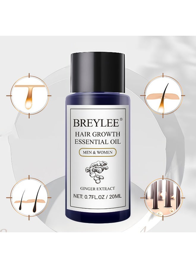 Breylee Ginger Anti-Hair Loss and Hair Growth Essence Oil 20ml | Strengthens Hair Roots, Suitable for Both Men and Women - Image 4