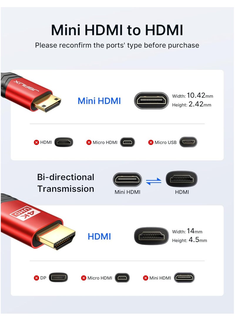 JSAUX 8K@60Hz HDMI to HDMI Aluminum Alloy Cable 1M RED - Image 4