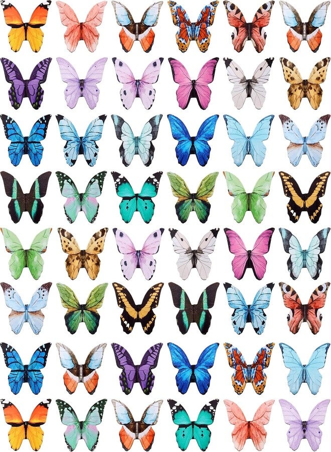 Nezyo 48 Pcs Butterfly Magnetic Bookmarks Cute Foldable Page Markers Clips for Book Lovers Students Reading Stationery Supplies Office Presents(Butterfly,2.5 x 1.77 x 0.08 Inch) - Image 1