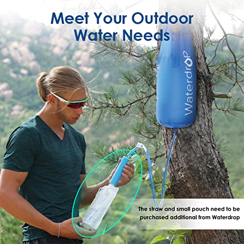 Waterdrop Gravity Water Bag for Camping, Travel, Backpacking, Hiking and Emergency, Compatible with Water Filter Straw, Flex Foldable, 1.5 Gal Bag - Image 2