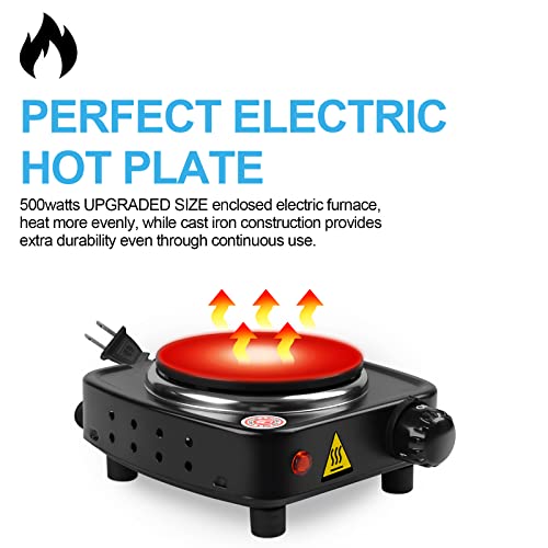 DINGPAI Hot Plate for Candle Making, Black Color Electric Hot Plate for Melting Wax, Chocolate, Candy and More - Image 3