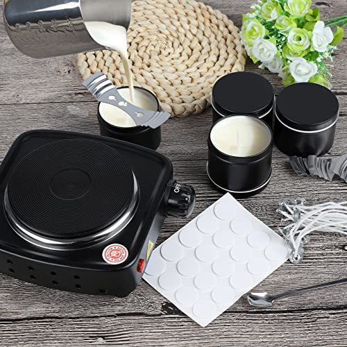 DINGPAI Hot Plate for Candle Making, Black Color Electric Hot Plate for Melting Wax, Chocolate, Candy and More - Image 5