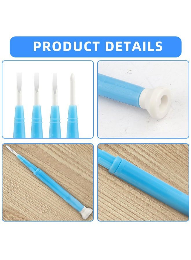 Notoke 4 Pcs Plastic & Ceramic Screwdriver Set, Non-Conductive Slotted Screwdrivers for High-Frequency Circuit Adjustment, Precision Tools for Electronics Repair, Watchmaking, and Sensitive Equipment - Image 4