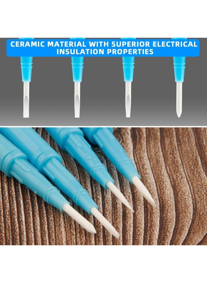 Notoke 4 Pcs Plastic & Ceramic Screwdriver Set, Non-Conductive Slotted Screwdrivers for High-Frequency Circuit Adjustment, Precision Tools for Electronics Repair, Watchmaking, and Sensitive Equipment - Image 3