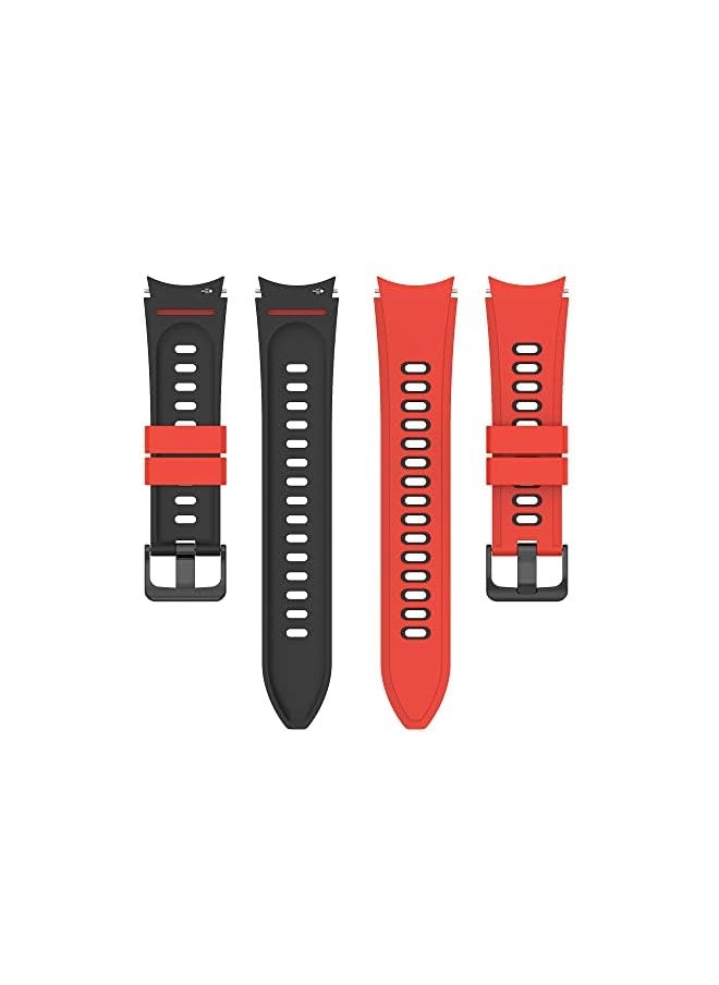 PROMASS Replacement Band Compatible with Samsung Galaxy Watch 4 / 4 Classic, Dual Layer Silicone Sport Strap  - Image 4