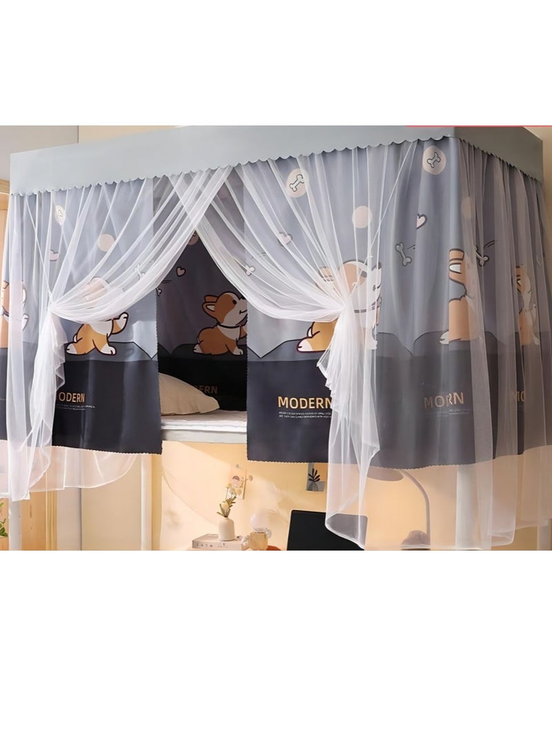 Bluejw Bed Canopy Tents Curtain Blackout Curtain Single Bed Tent Curtain Student Shading Cloth Bed Canopy Mosquito Net Student Sleep Privacy Protection - Image 1