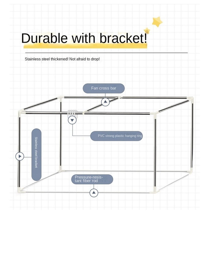 Bluejw Bed Canopy Tents Curtain Blackout Curtain Single Bed Tent Curtain Student Shading Cloth Bed Canopy Mosquito Net Student Sleep Privacy Protection - Image 5