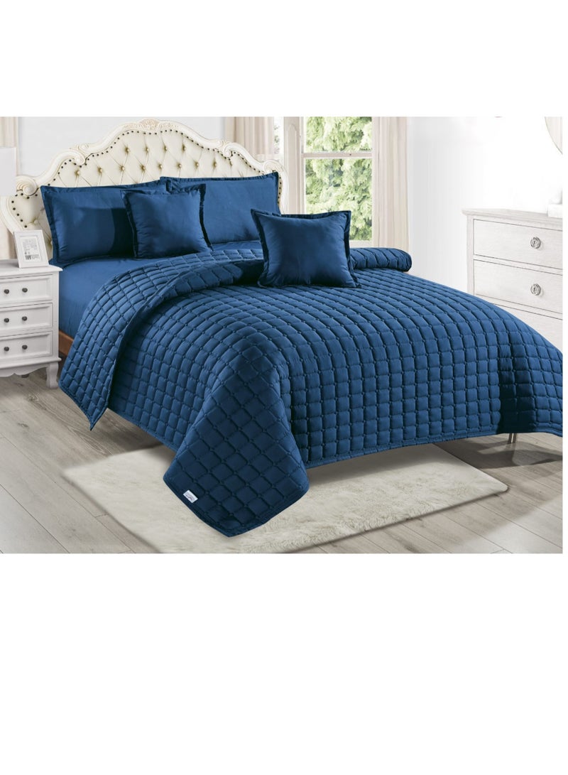 مون طقم لحاف نفرين مفرش سرير مضغوط مكون من 6 قطع  لحاف مقاس كينج 230x250سم - Image 1