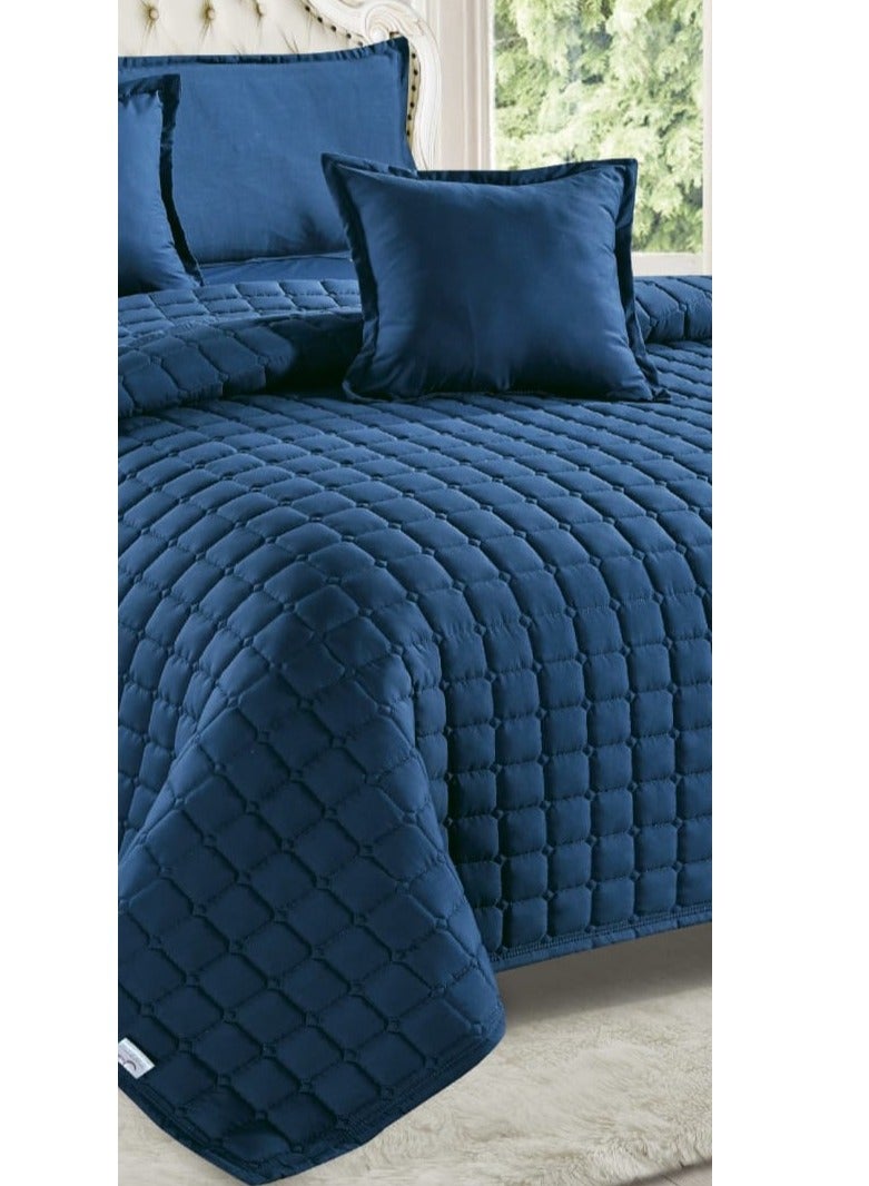 مون طقم لحاف نفرين مفرش سرير مضغوط مكون من 6 قطع  لحاف مقاس كينج 230x250سم - Image 2