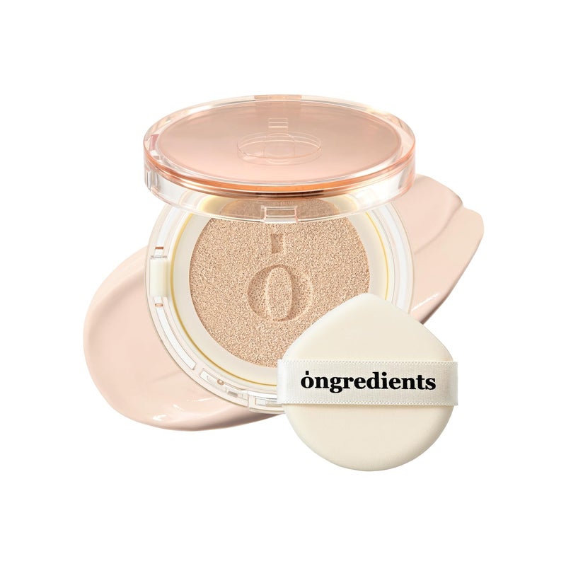 ONGREDIENTS Skin Barrier Glow Cover Cushion Allday Coverage Glow Finish Lightweight SkincareLike Texture Noncakey Makeup Korean Cushion Foundation 15C Dew at Dawn 015 oz - Image 3