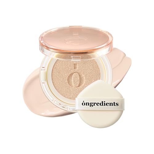 ONGREDIENTS Skin Barrier Glow Cover Cushion Allday Coverage Glow Finish Lightweight SkincareLike Texture Noncakey Makeup Korean Cushion Foundation 15C Dew at Dawn 015 oz - Image 1