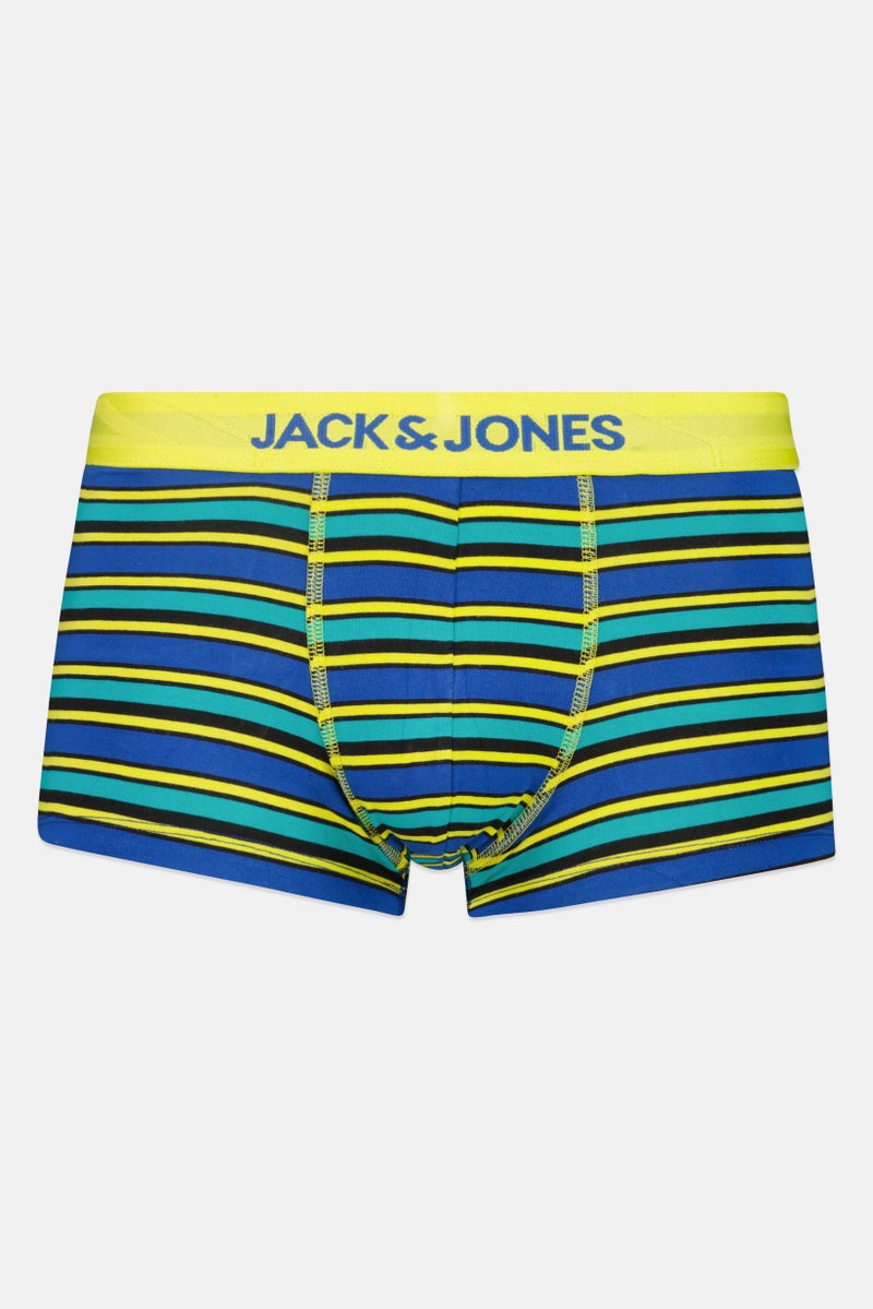 JACK & JONES Men 1 Piece Stripe Boxer Trunks, Multicolor - Image 1