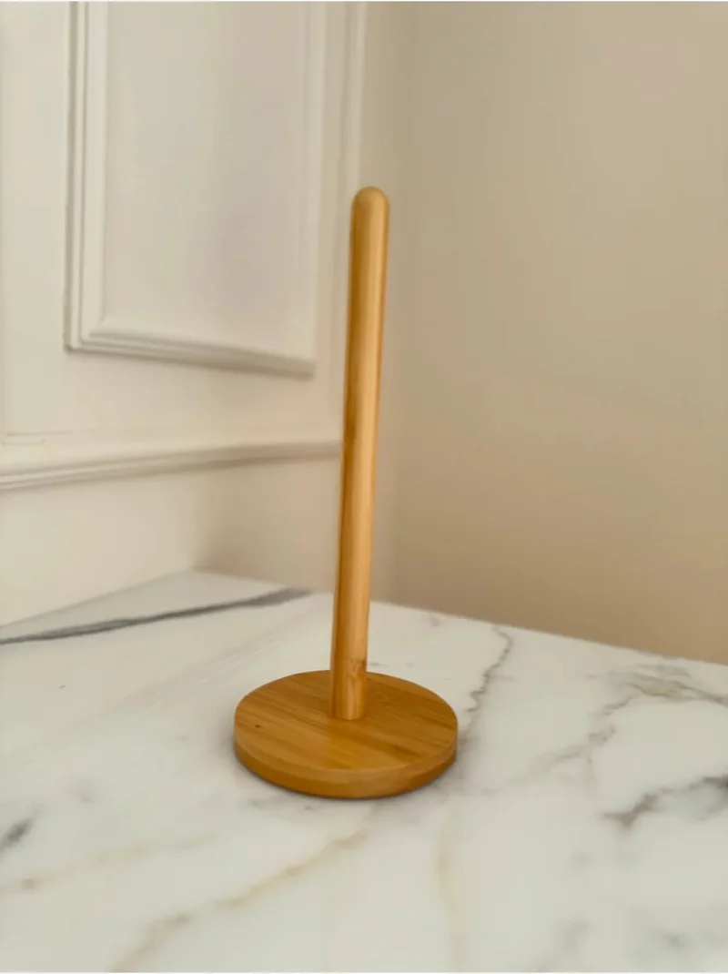 Mottogo Bamboo Paper Towel Holder, Roll Paper Towel Holder, Decorative Napkin Holder Oval