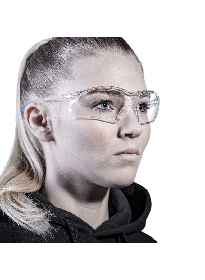 Generic Solidwork  professional safety glasses with integrated side protection - eye protection with clear fog-free scratch-resistant and UV protective coated lenses - Spectacles incl. microfiber pouch  - Image 1