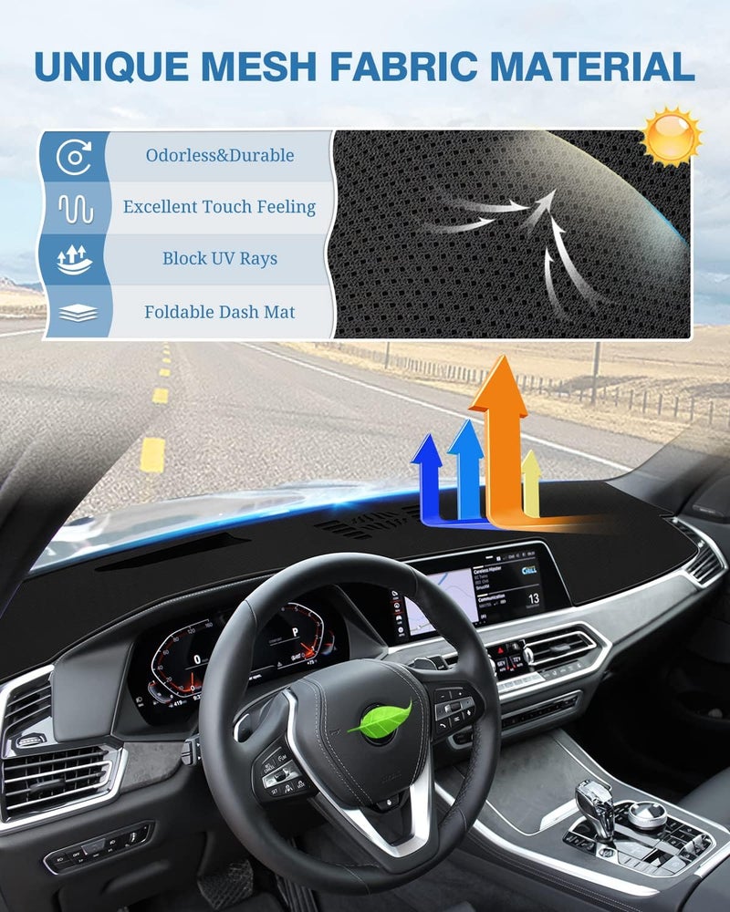 FIILINES Dash Cover Compatible with 2019 2020 2021 2022 BMW X5/X7 Dashboard Cover Mat for X5/X7 Accessories Sunshade Nonslip Mesh Protector No Glare - Image 5