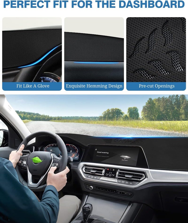 FIILINES Dash Cover Compatible with 2019 2020 2021 2022 BMW X5/X7 Dashboard Cover Mat for X5/X7 Accessories Sunshade Nonslip Mesh Protector No Glare - Image 4