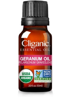 Cliganic Cliganic Organic Geranium Essential Oil, 100% Pure Natural for Aromatherapy | Non-GMO Verified  - Image 4