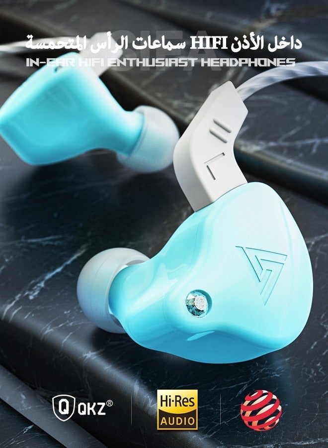 كيو كي زد سماعة QKZ AK6-X داخل الأذن بتقنية HiFi مع ميكروفون، سماعة رأس سلكية بباس قوي، مقبس 3.5 مم للجري والألعاب - Image 2