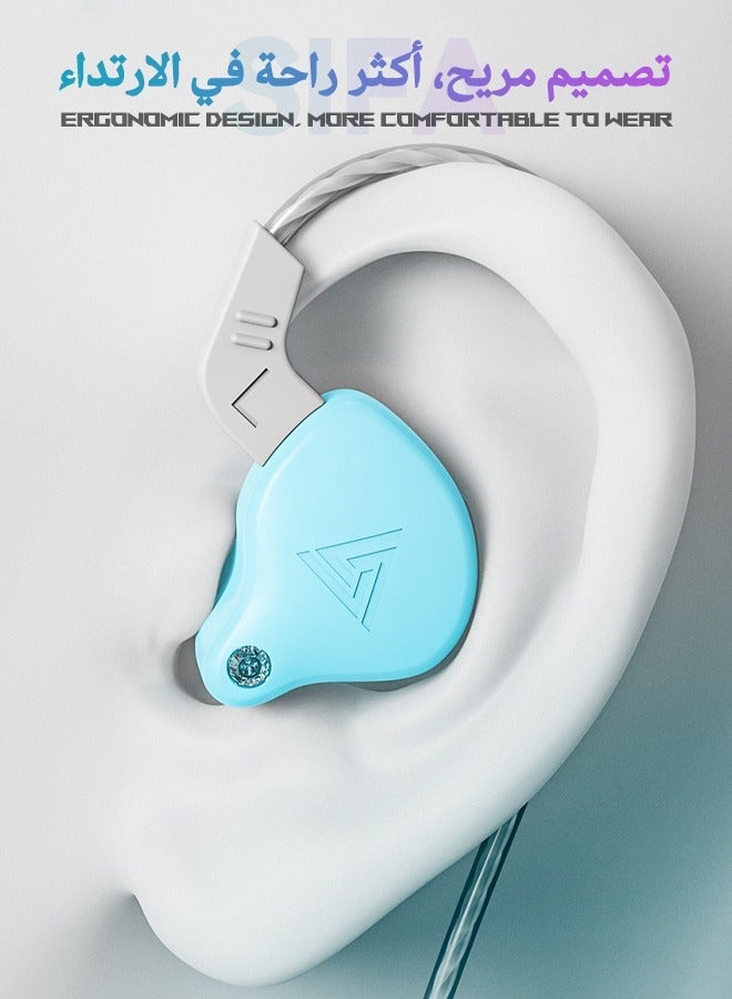 كيو كي زد سماعة QKZ AK6-X داخل الأذن بتقنية HiFi مع ميكروفون، سماعة رأس سلكية بباس قوي، مقبس 3.5 مم للجري والألعاب - Image 5