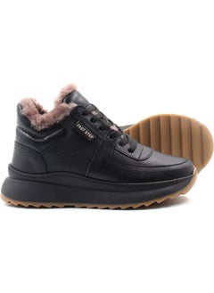Fast Step Leather Fur Women's Short Heeled Boots 160KZA1300  - Image 3