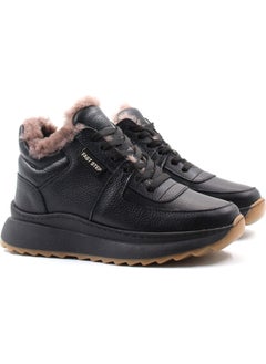 Fast Step Leather Fur Women's Short Heeled Boots 160KZA1300  - Image 4