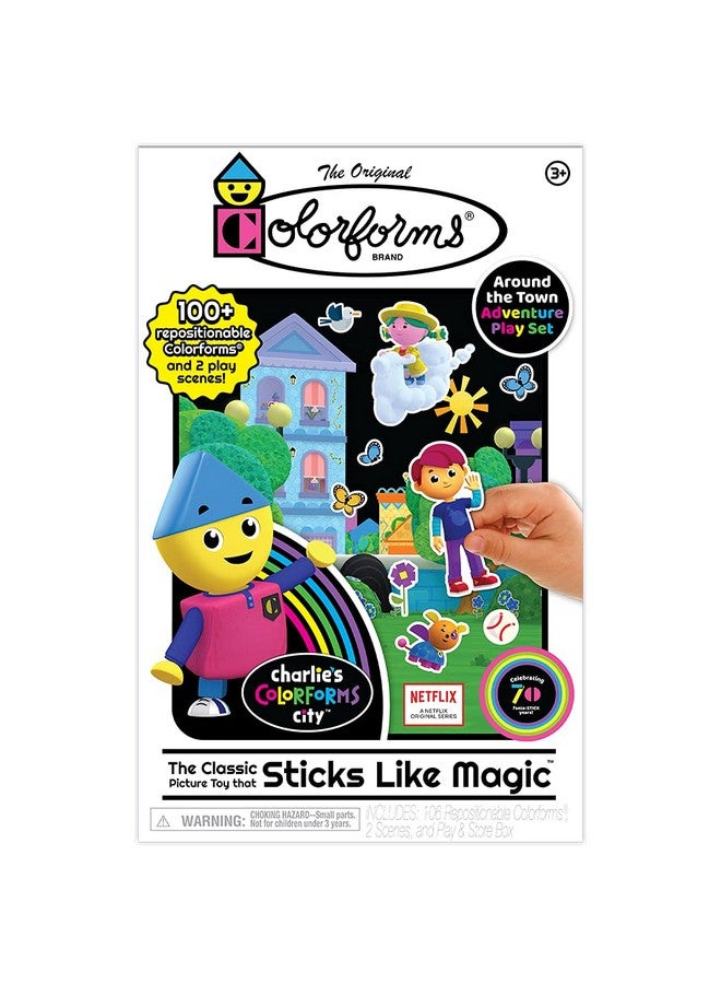 Colorforms Colorforms - Picture Playset - Charlie's City - The Classic Picture Toy That Sticks Like Magic! - for Ages 3+,with 106 Repositionable Colorforms, 2 Scenes, and Play & Store Box - Image 5