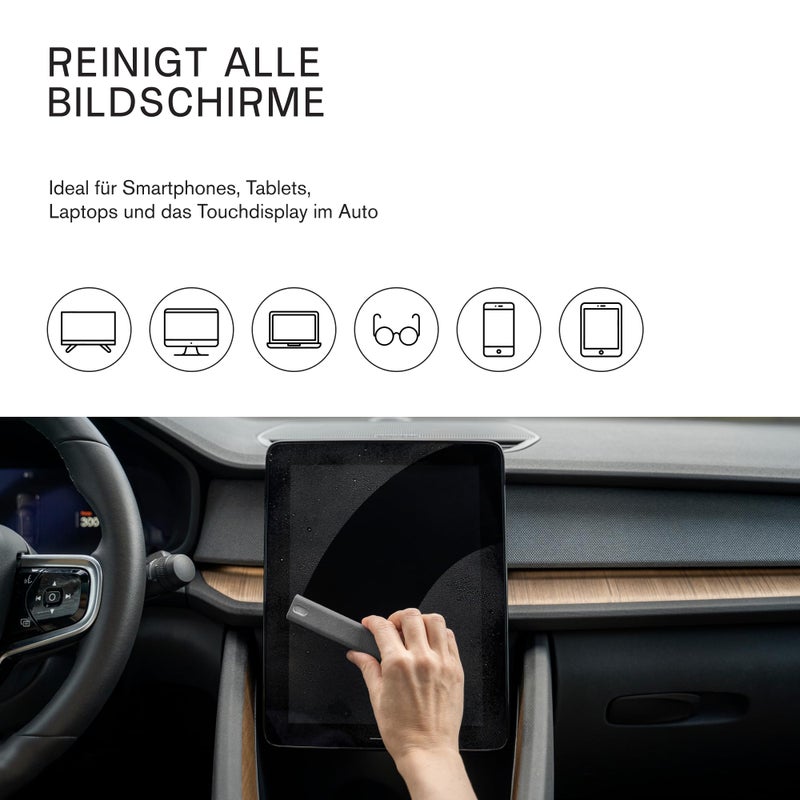 am Screen Cleaner Mist Spray with Microfiber Cloth Around â€“ Alcohol-Free, Streak-Free Screen Cleaning Kit for Smartphones, Tablets, Laptops, Smart TVs & Car Screens, 1 Pack, Gray - Image 3