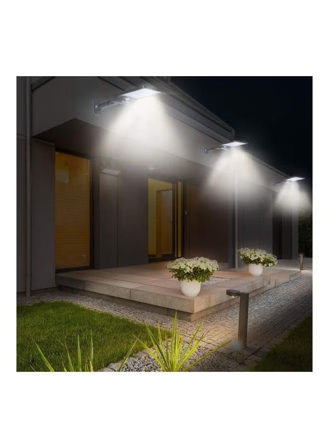 ACLIX 2-Piece Solar Street Light Outdoor Motion Sensor with Remote Control Black/White - Image 2