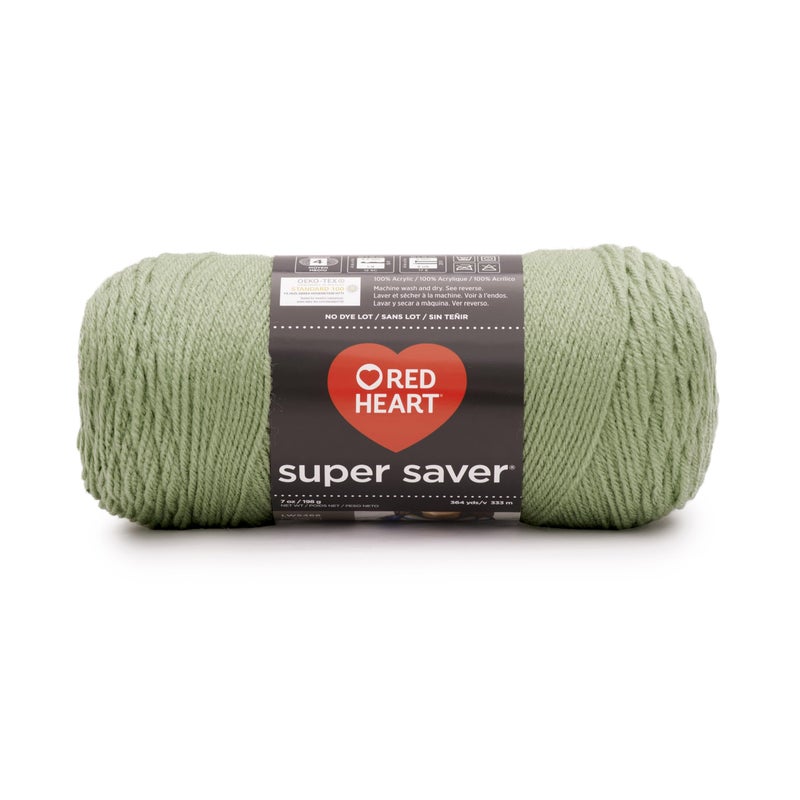RED HEART Super Saver Yarn, Frosty Green - Image 1