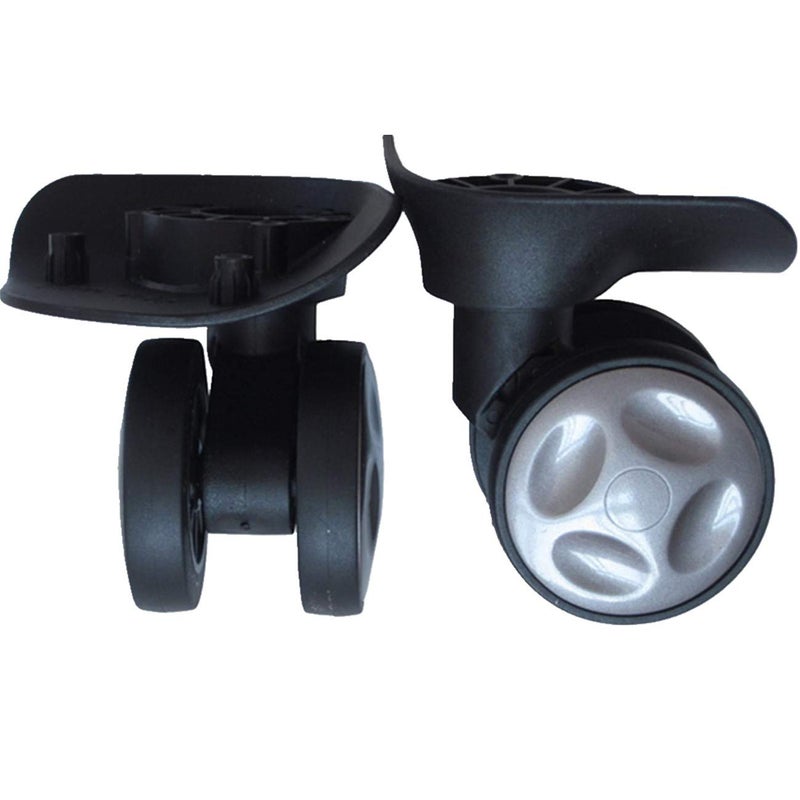 Black 360 Degree Swivel Mute Luggage Wheels Replacement Suitcase Repair Parts - Image 2