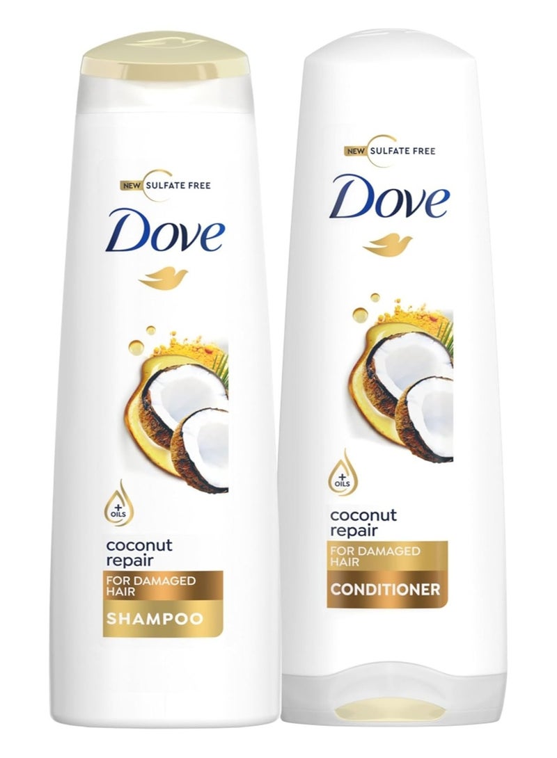 دوف شامبو دوف لإصلاح الشعر بجوز الهند، 400 مل + بلسم دوف، 320 مل