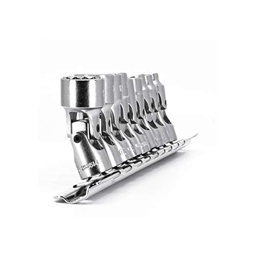 Genius Tools US-209M - 9 Piece 1/4" Drive Universal Hand Socket Set (12-Point), Metric 6mm-14mm Sizes, Cr-V Steel - Image 3