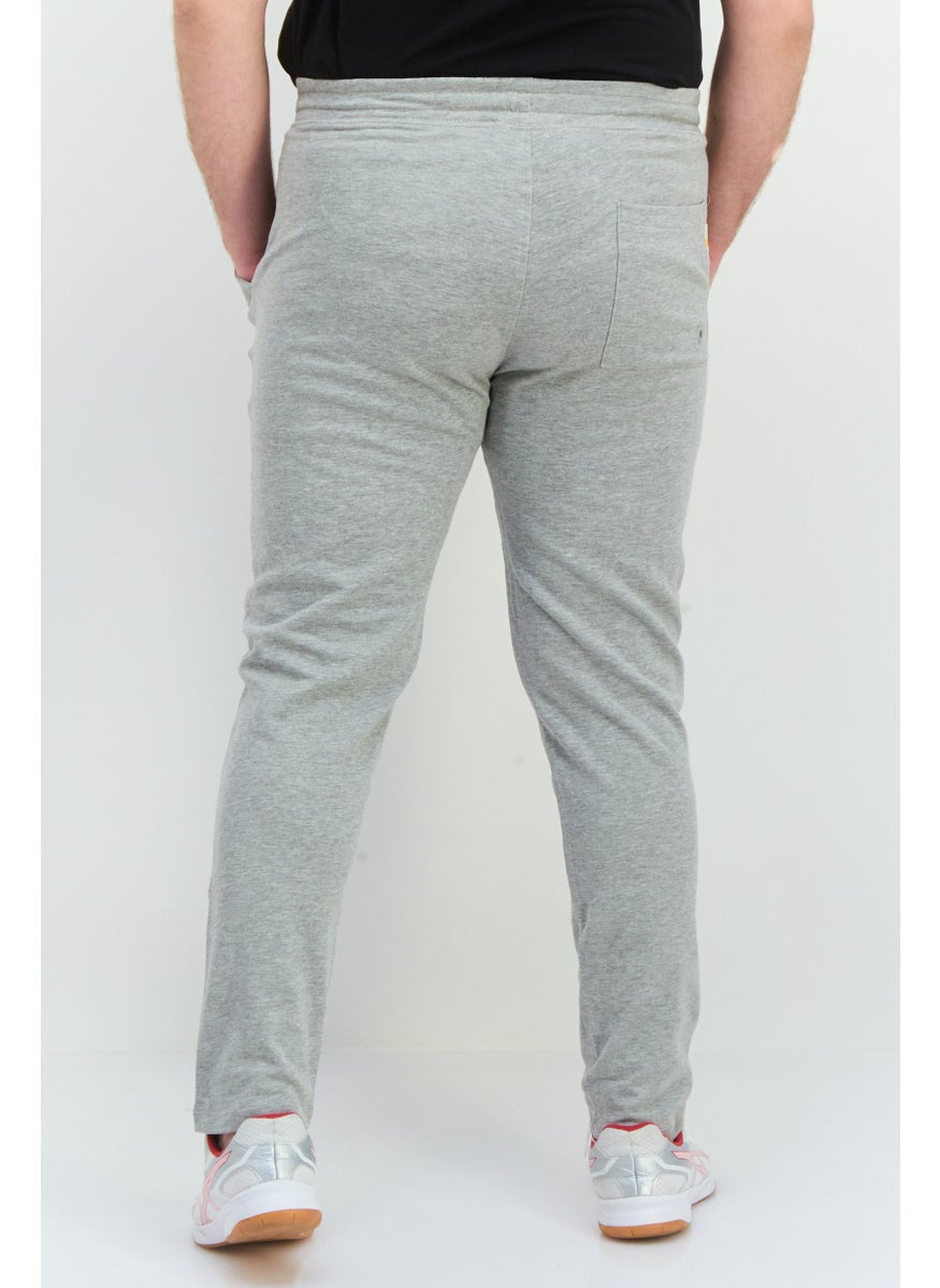Gazzarrini Men Regular Fit Drawstring Brand Logo Sweatpants, Grey  - Image 3