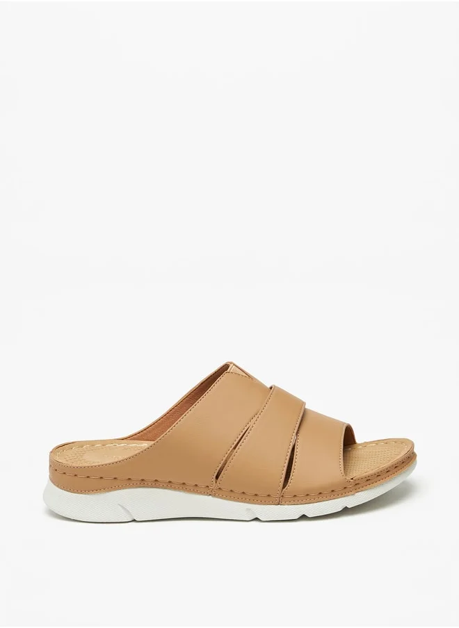 Flora Bella By Shoexpress Solid Slip-On Strap Sandals