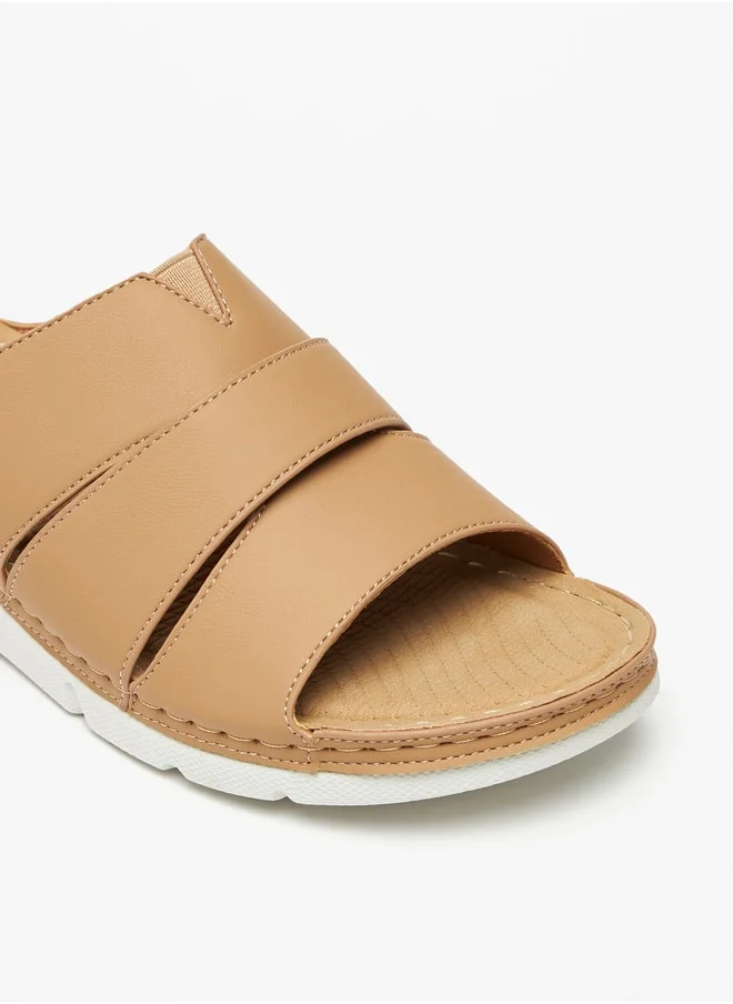 Flora Bella By Shoexpress Solid Slip-On Strap Sandals