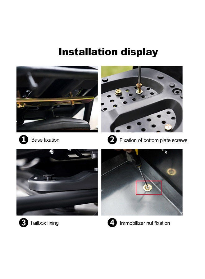 Generic 45L  Motorcycle Rear Trunk with 2PCS  Security Lock for Store Helmet Large Luggage, Waterproof Motorcycle   Top Box, Universal Motorcycle Accessories - Image 3