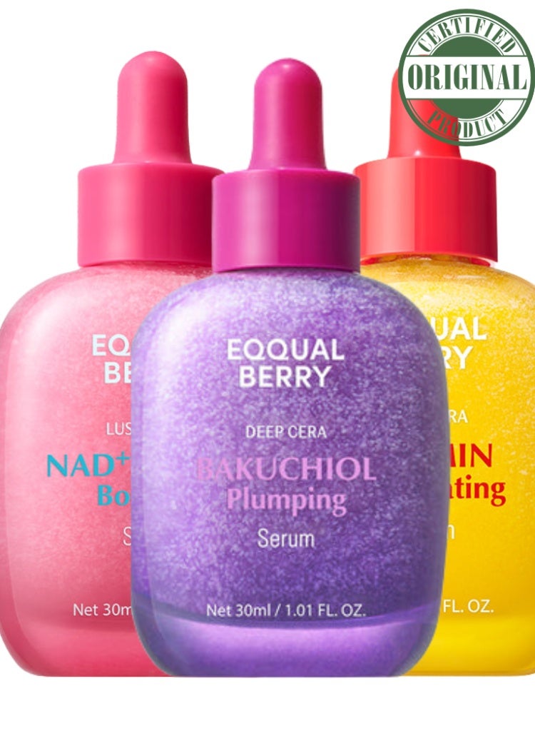 eqqualberry Dull Skin & Uneven Tone Solution – Eqqualberry Vitamin Illuminating Serum, NAD+ Peptide Boosting Serum & Bakuchiol Plumping Serum for Brightening, Glow & Dark Spot Correction - Image 2