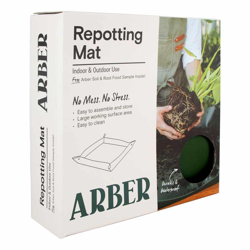 Arber Repotting Mat for Indoor Plants 30" x 30" â€“ Waterproof Foldable Plant Potting Mat with Snap Corners & 4" Walls â€“ Mess-Free Soil Mixing, Pruning, Transplanting for Succulent, Orchid, Bonsai - Image 1
