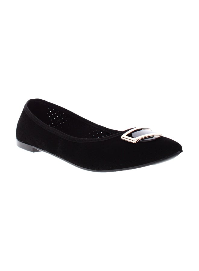 MOLECA Solid Square Toe Flat Shoes with Metal Accent - Image 2