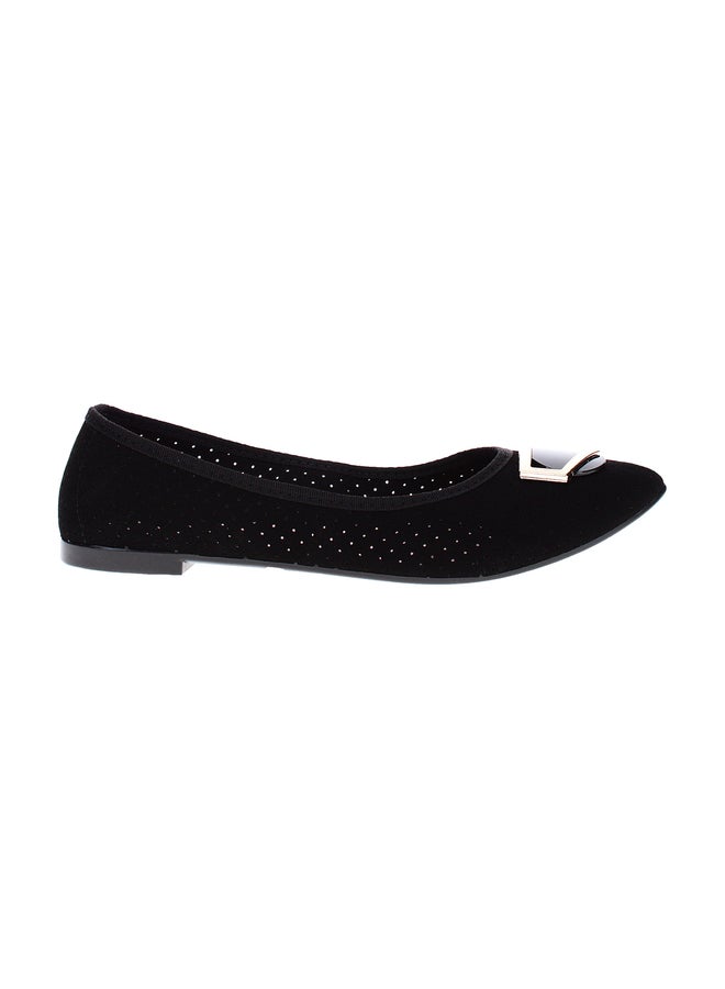 MOLECA Solid Square Toe Flat Shoes with Metal Accent - Image 3