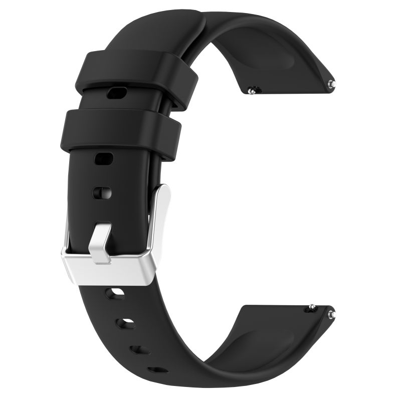 erorex For Amazfit Gtr Mini 20Mm Smooth Solid Color Silicone Watch Band(Black) - Image 2