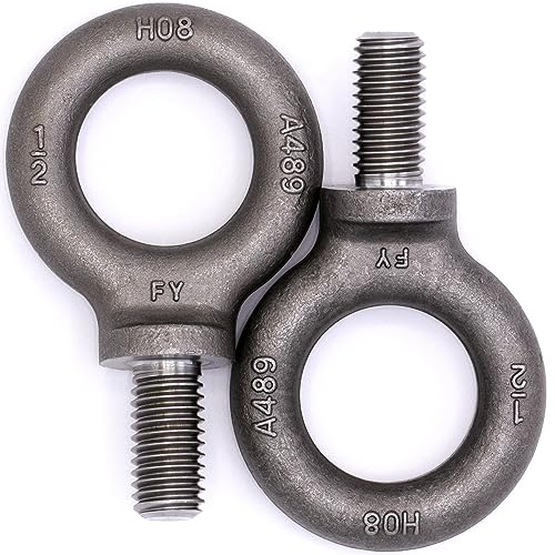 FY 2 Pcs Lifting Shoulder Eye Bolts 1/2"-13 X 1 - Image 1