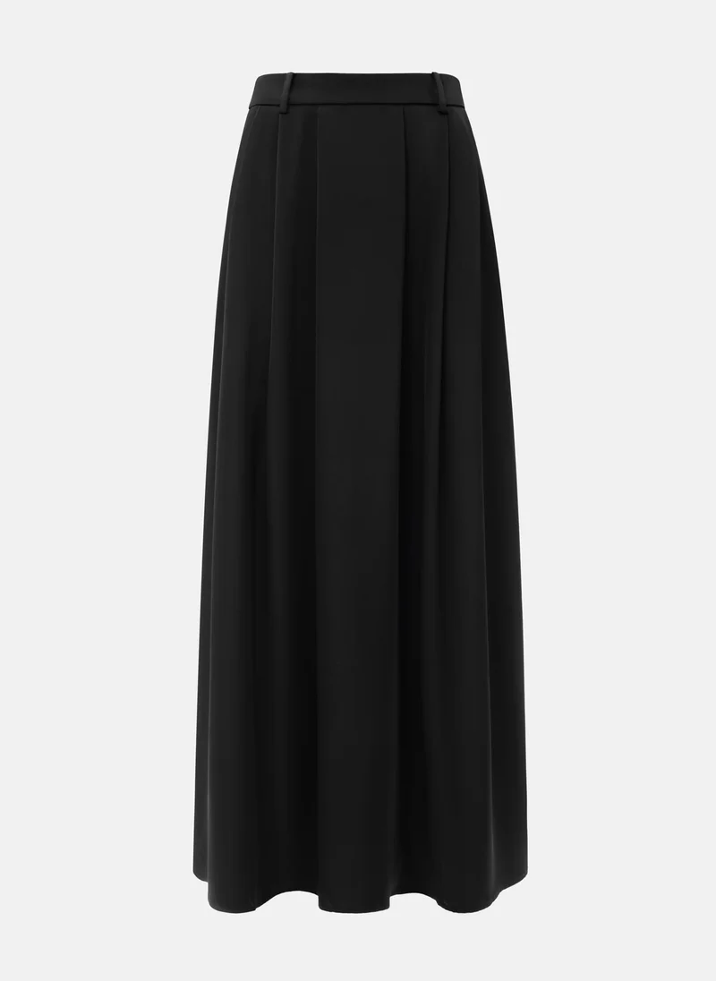 Lichi Full-length maxi skirt with waist pleats