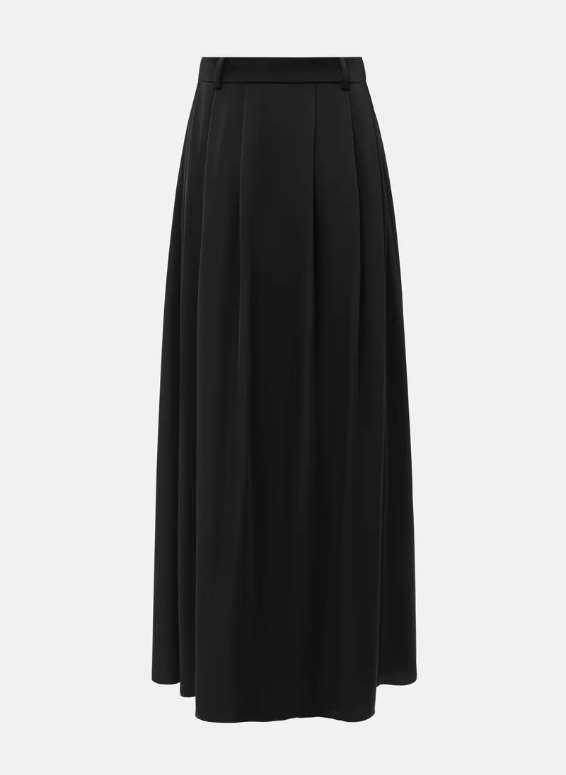 Lichi Full-length maxi skirt with waist pleats