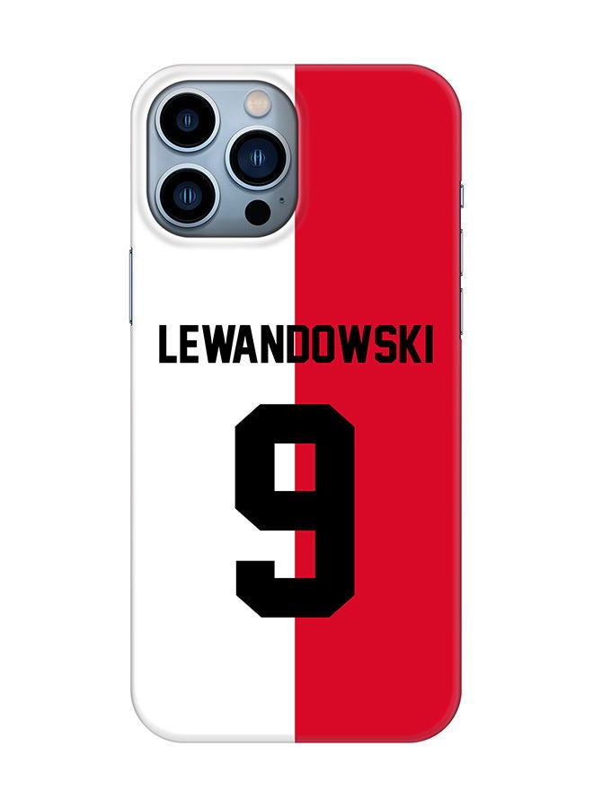 Stylizedd Slim Cover for Apple iPhone 13 Pro Max Case Snap Classic Series Mobile Cover Hard PC Shield Matte Finish Print -Poland-Player-Lewandowski - Image 1