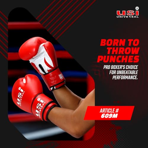 USI Amateur Contest Gloves (Red, 12oz) - Image 2